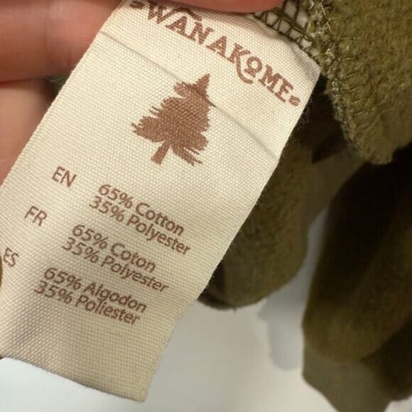 Wanakome Women's Artemis Hoodie Sweatshirt Green Fleece Cozy Lounge Medium - Picture 5 of 7